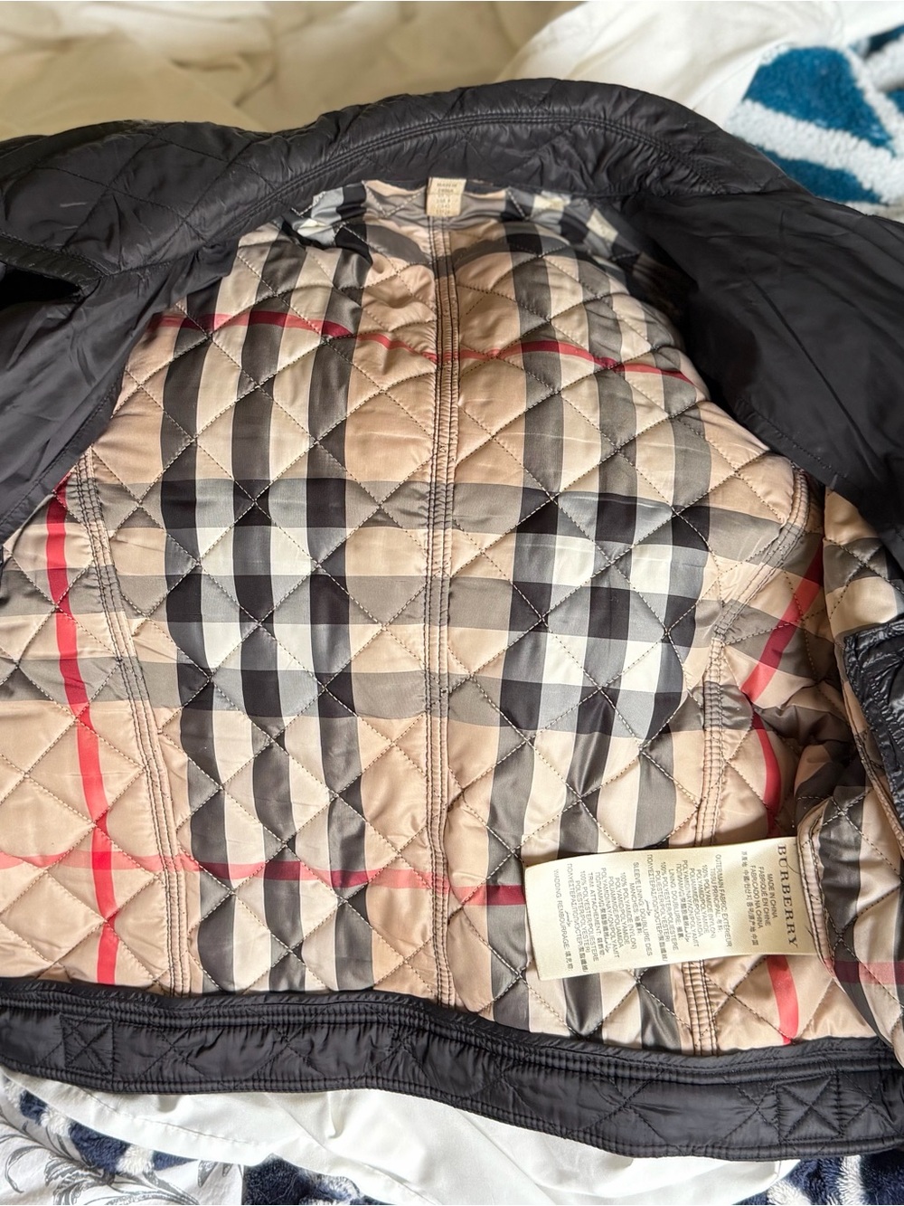Burberry Quilted Bomber Moto Jacket | Size M - Picture 9 of 11